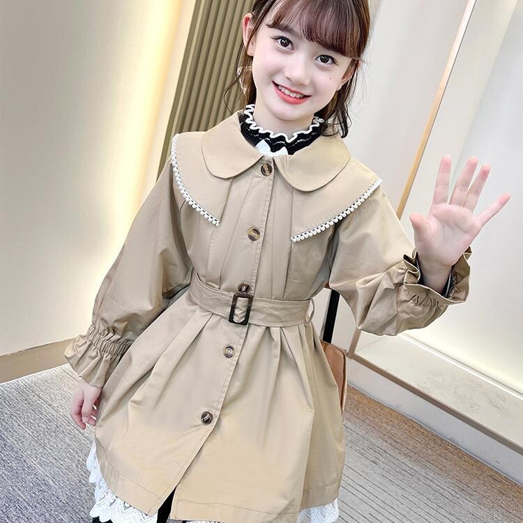 2023 Σύντομο μονόχρωμο τζάκετ για κορίτσια Παιδικά ρούχα μακρυμάνικο παλτό Παιδικό πέτο Casual Preppy Style Windbreaker S29