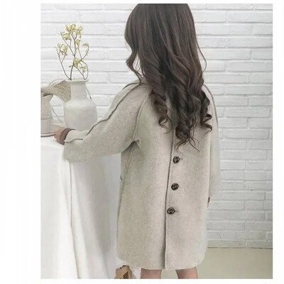 Tüdrukute villasegude mantel Korea talv Tüdruk pikk paks soe jope Lasteriided Mood tihendav mantel Laste ülerõivad