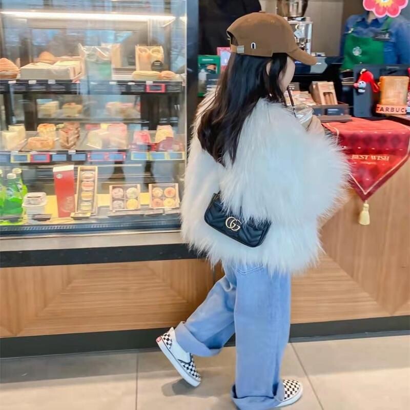 Palton pentru fete noi, blănuri îngroșate, iarnă coreeană pentru bebeluși, îmbrăcăminte pentru copii, mânecă lungă, îmbrăcăminte exterioară, cusătură deschisă