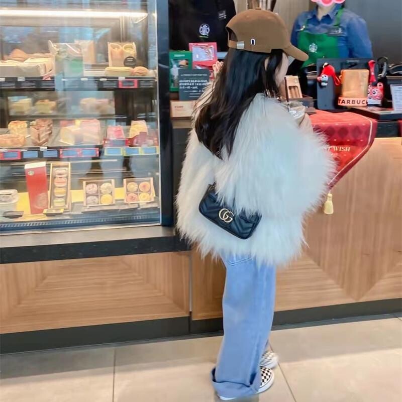 Palton pentru fete noi, blănuri îngroșate, iarnă coreeană pentru bebeluși, îmbrăcăminte pentru copii, mânecă lungă, îmbrăcăminte exterioară, cusătură deschisă