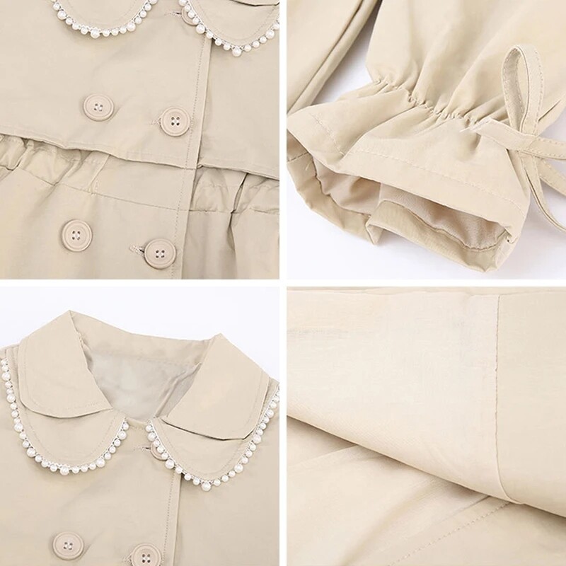 2024. Proljeće Jesen Novi dolazak Modni trenč kaput za djevojčice u korejskom stilu Dječja gornja odjeća Duga jakna za zaštitu od vjetra za djevojčice 4-12 godina