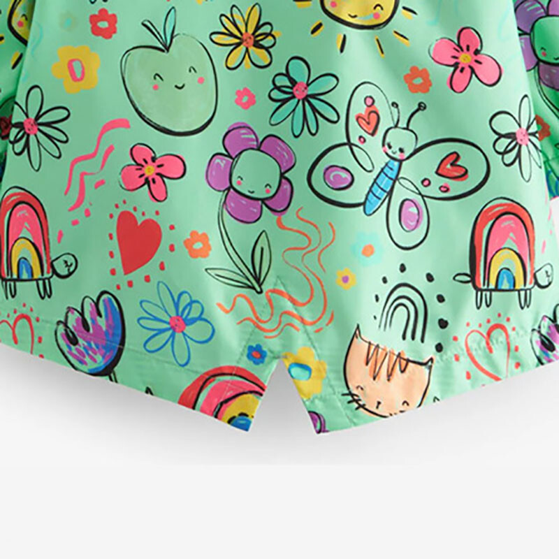 Jesen 2024. Odjeća za djevojčice s printom crteža Kaput s kapuljačom Dugi rukavi Vjetrovka Ležerna jakna za slatke djevojke