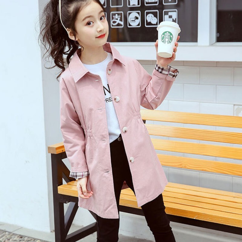 Tüdrukute jakid Tuuletõkkeriided Puuvillane 2023 Printsess Kevad-sügis pontšo Väikelaste Tuulekindlad Lasteriided