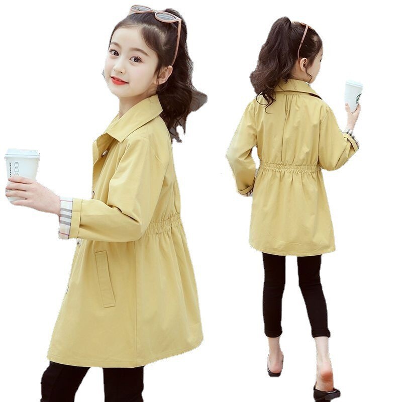 Tüdrukute jakid Tuuletõkkeriided Puuvillane 2023 Printsess Kevad-sügis pontšo Väikelaste Tuulekindlad Lasteriided