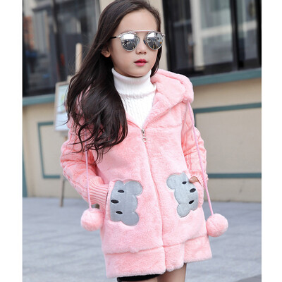 3-12 aastat vana paks, hoiab soojas talve tüdrukute jope karusnahast krae südame mustriga polsterdatud eemaldatav müts kapuutsiga raske mantel lastele