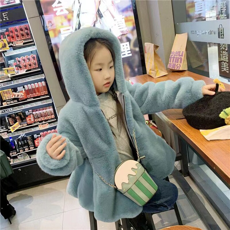 Nouă moda pentru bebeluși, iarnă, haine calde de blană pentru fete, cu mâneci lungi, jachetă caldă, pentru petrecerea de Crăciun, îmbrăcăminte de îmbrăcăminte de blană pentru copii