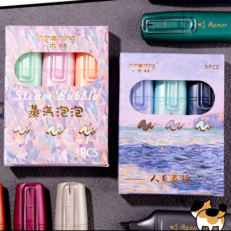 3 бр. Steam Bubble Glitter Color Marker Pens Set Bling Shining Metallic Highlighter for Drawing Paint Art School A7249