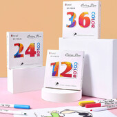 Миещи се масови маркери 12,24,36 живи цветове за всички възрасти, партита, класни стаи, маркери за деца, канцеларски материали за дома