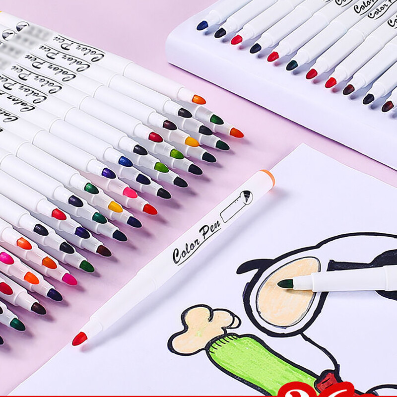 Миещи се масови маркери 12,24,36 живи цветове за всички възрасти, партита, класни стаи, маркери за деца, канцеларски материали за дома