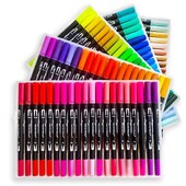 Kawaii Manga Dual Tip Brush Pen cu semn de rață 3 Highlighter Rechizite școlare Papetarie Cadou de Crăciun