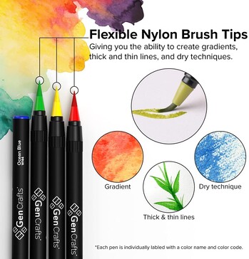 Kawaii Manga Dual Tip Brush Pen με σημάδι πάπιας 3 Highlighter Σχολικά είδη Χαρτικά Δώρο Χριστουγέννων