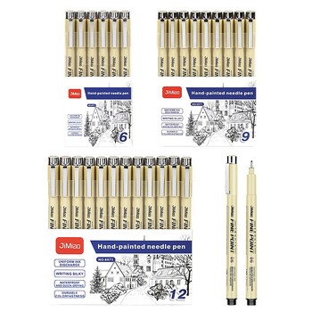 12/9/6Pcs Markers Micro Pen Kawaii Manga Χειροποίητη ζωγραφική στυλό Hook Line Fastdry Waterproof Sketching for Art Sketch Supplies