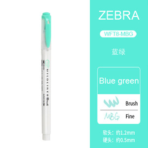 1tk ZEBRA pehme pintsel, pastellne esiletõstja WFT8 kahepealine õpilaste märgistusvärvi marker Käsiraamat Põhipunktide märgistamine