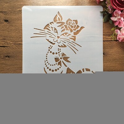 A4 29cm drăguț pisică pentru animale de companie DIY șabloane de stratificare pictură pe perete album de însemnări de colorat album în relief șablon decorativ