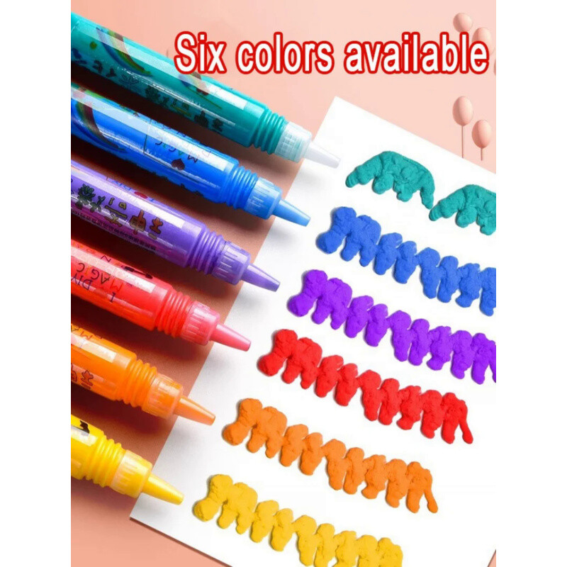 Нова екзотична писалка за пуканки Многофункционална химикалка с маркери от пяна Тетрадка Детска магическа писалка Забавна пухкава писалка