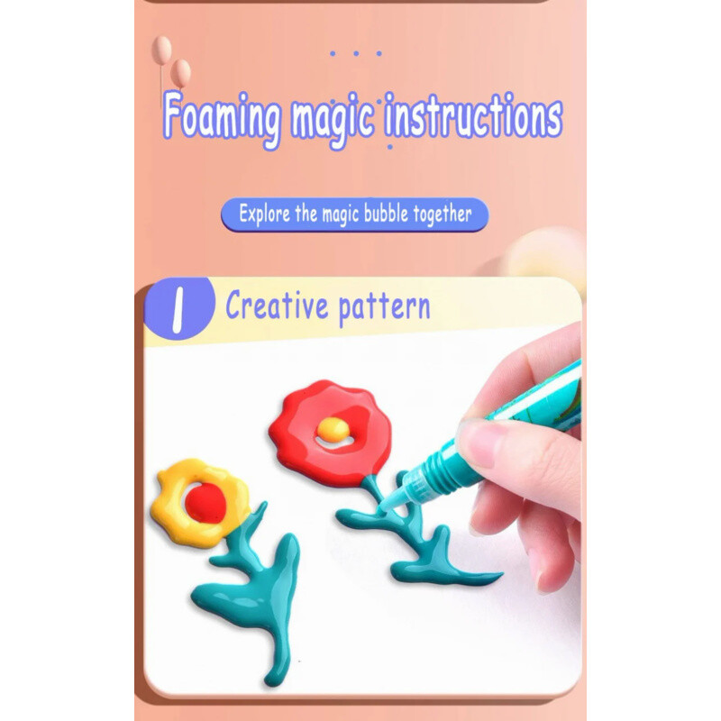 Нова екзотична писалка за пуканки Многофункционална химикалка с маркери от пяна Тетрадка Детска магическа писалка Забавна пухкава писалка