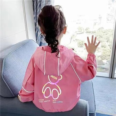 Kevad-sügis tüdrukute vabaaja jakid, kapuutsiga trentšmantel teismelistele tüdrukutele 3 4 5 6 7 8 9 10 11 12 aastat