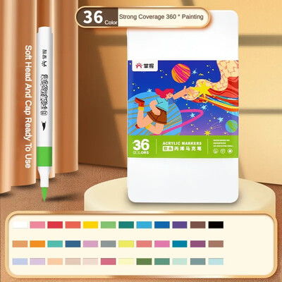 12/24/36/48/60 värvid kõva/pehme peaga läbipaistmatu värvikihiline värvimarkeri komplekt Korea kirjatarvete kooli kontoritarvete jaoks