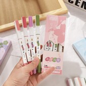 4tk/komplekt Graffiti värviline pliiats Lihtne kahepealine ülipehme pintsliga värvimispliiats Creative Student Supplies Pintsli pliiats kirjatarbed