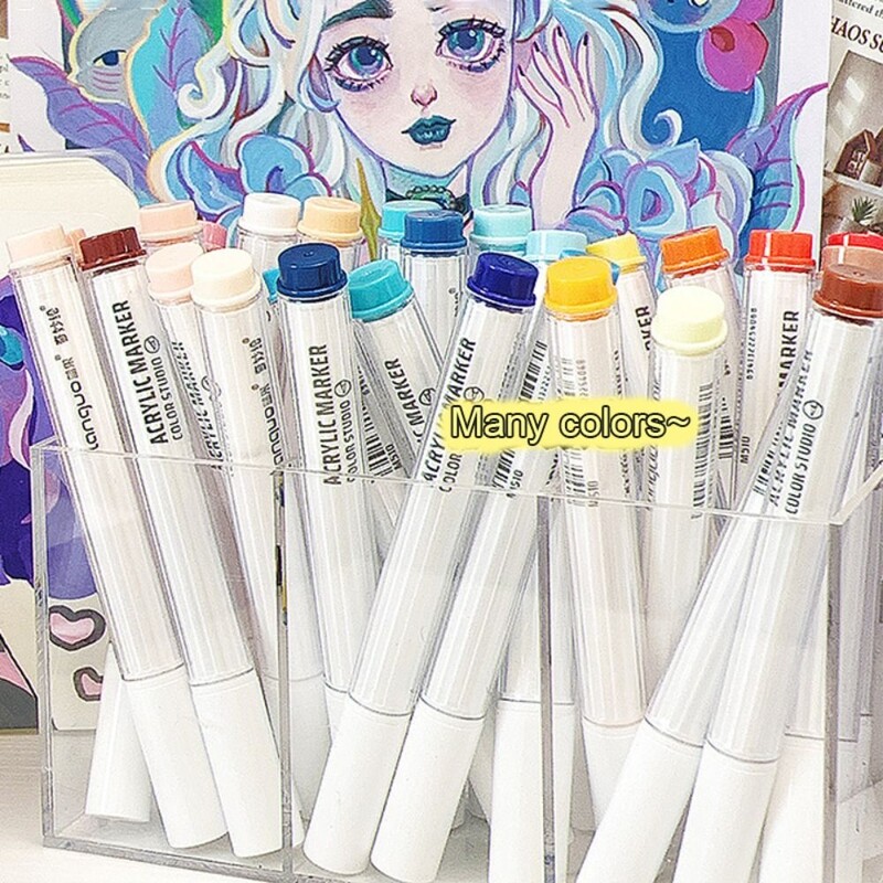 Marcator în 9 culori, stivuitor, papetărie artistică, stilou acrilic, scris, cont de mână, desen/pictură, pixuri cu pâslă pentru artă graffiti