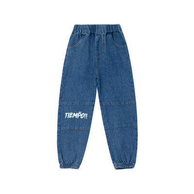 Kevad-sügis Laste Teksad 4-14Y Poiste Puuvillaprint Splice Stretch Denim Püksid Korea teismeliste püksid Kandke Lasteriided Uus