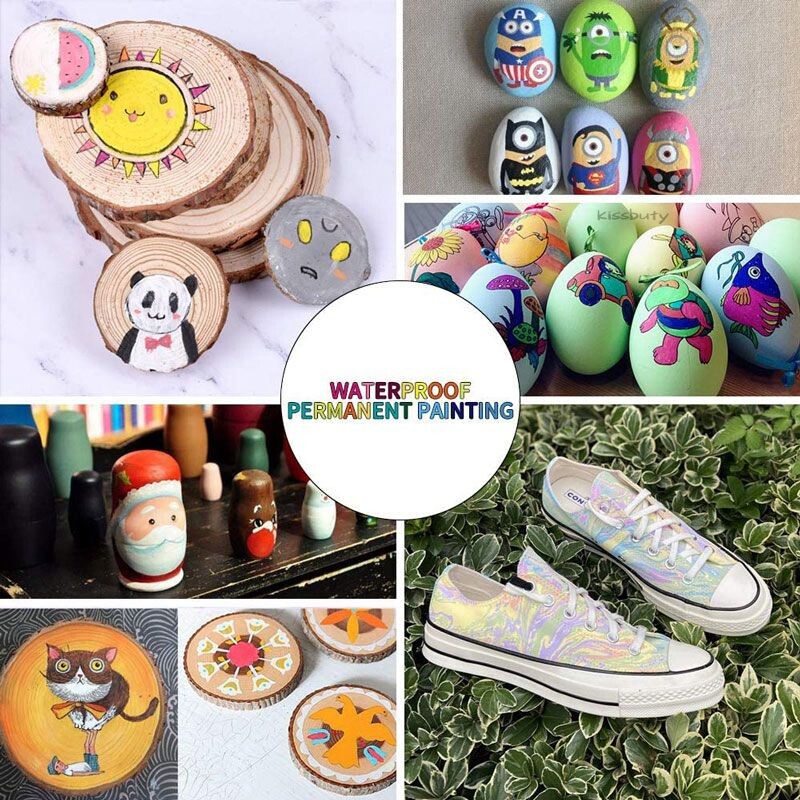 12/18/28 Set akrilnih olovki u boji, trajni akrilni markeri za DIY platno, keramika, staklo, drvo, kamen, umjetnički markeri