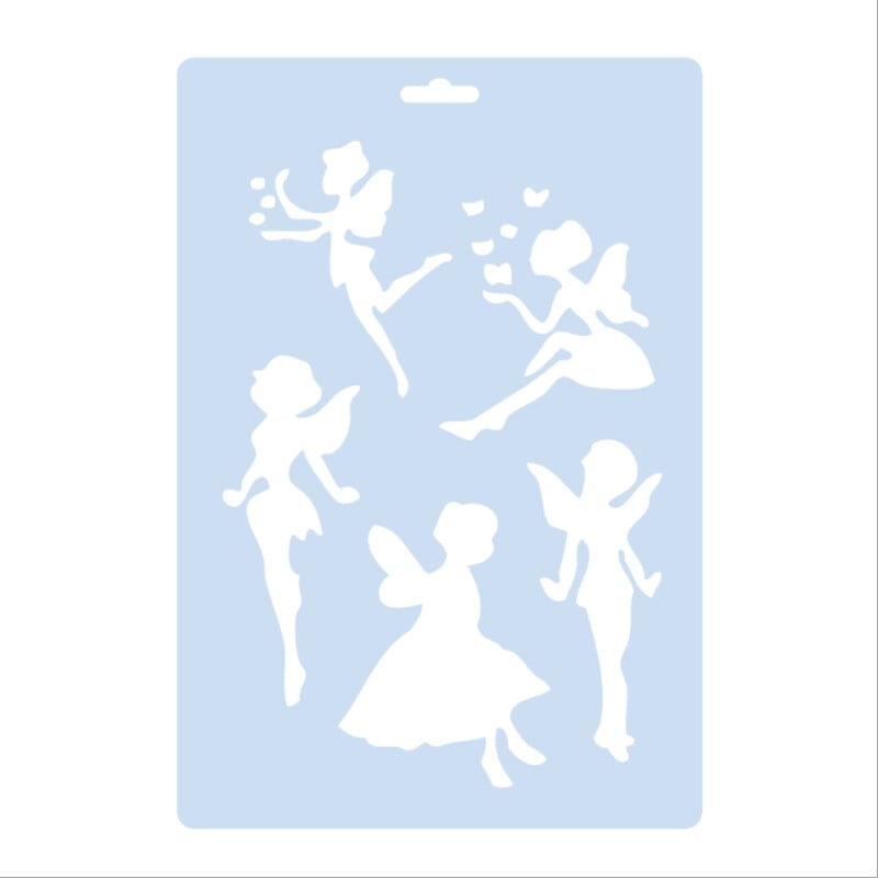 4 tk inglitüdruku sulgede maalimise mall trükkimise vorm õõnes värvimine reljeef DIY väljalõigete albumi šabloonid sisekujundus korduvkasutatav