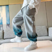 Kevad-sügis stiil lahtised spordipüksid poisid Trendikas kirjamuster kõrge vöökohaga puuvillasegu keskmised suured lapsed