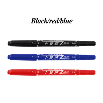 12/24 de culori, stilou cu ulei de culoare mic, cu două capete, 0,5/1mm, permanent, rezistent la apă, strălucitor, pentru birou, rechizite de papetărie școlară