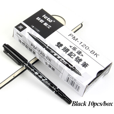 12/24 de culori, stilou cu ulei de culoare mic, cu două capete, 0,5/1mm, permanent, rezistent la apă, strălucitor, pentru birou, rechizite de papetărie școlară