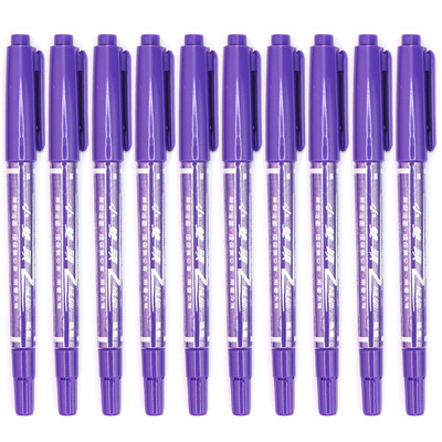 12/24 de culori, stilou cu ulei de culoare mic, cu două capete, 0,5/1mm, permanent, rezistent la apă, strălucitor, pentru birou, rechizite de papetărie școlară