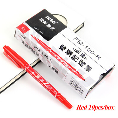 12/24 de culori, stilou cu ulei de culoare mic, cu două capete, 0,5/1mm, permanent, rezistent la apă, strălucitor, pentru birou, rechizite de papetărie școlară