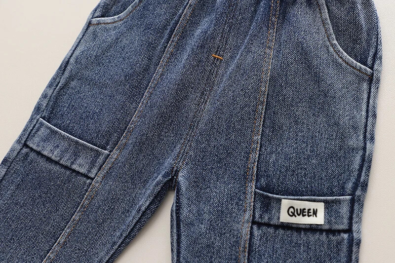 Uued kevadised lapsed Kvaliteetsed poisid Tüdrukud Moeaugud Laste Teksad Imikutele Vabaaja teksapüksid Väikelaste säärised 0-5 aastat