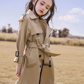 4-12 ετών Teen Girls Long Trench Coats New Fashion England Style Windbreaker Jacket για κορίτσια Ανοιξιάτικα φθινοπωρινά παιδικά ρούχα