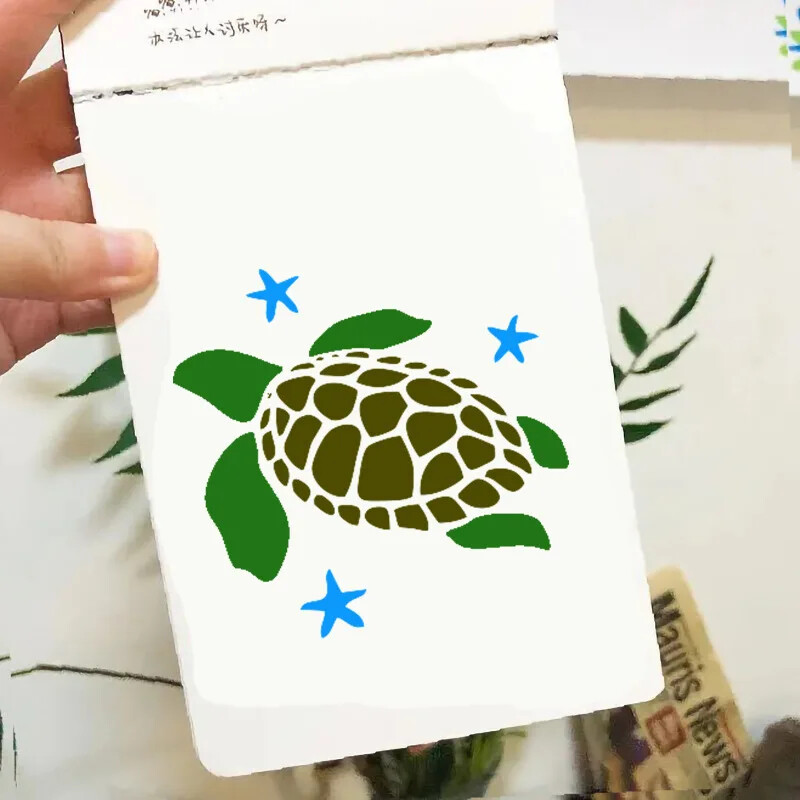 20tk/partii 13cm Shell Marine Mermaid DIY kihistusšabloonid seinamaaling väljalõigete album värvimine reljeefne album Dekoratiivne mall