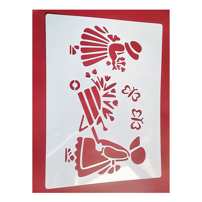 21* 29cm A Lovely Cat Template DIY Layering Stencils Painting Scrapbook Coloring Ανάγλυφο διακοσμητικό πρότυπο άλμπουμ