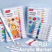 12/24/36/48/60 de culori Vârf perie tare/moale Set de markere de culoare opace în straturi pentru papetărie coreeană pentru artist Rechizite școlare de artă