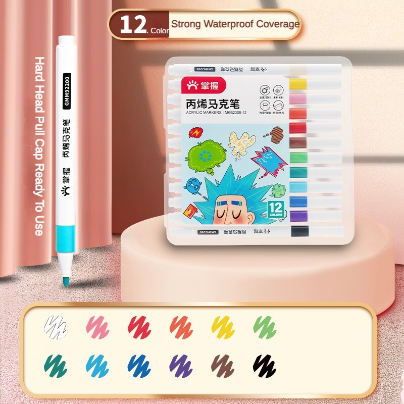 12/24/36/48/60 de culori Vârf perie tare/moale Set de markere de culoare opace în straturi pentru papetărie coreeană pentru artist Rechizite școlare de artă