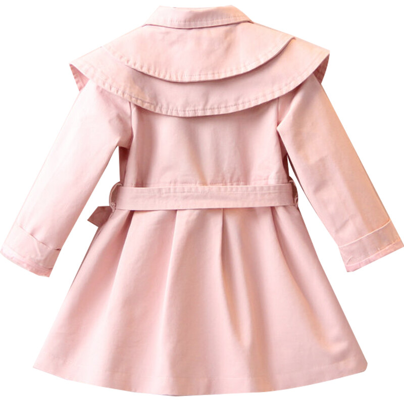 Модно яке за момичета с бутони за ветровка Детско облекло Тренчи за момичета Зимен тренч Wind Dust Горно облекло Детско училищно облекло