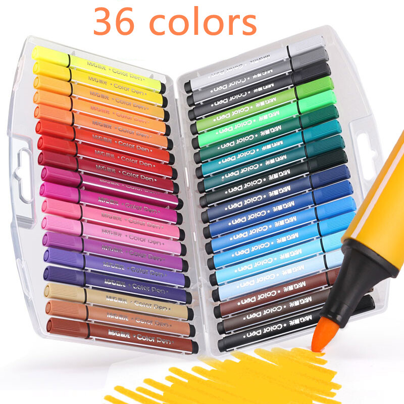 Set akvarelnih flomastera koji se mogu prati 24/36/48 boja, neotrovan za djecu, učenike vrtića, škole, umjetničke markere, umjetničko crtanje