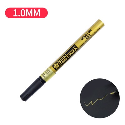 Sakura markerpliiats Kuldne kuldne valge värvi puutetundlik, rasvane, peente punktide esiletõstmise pintsel joonistamiseks maalialbumi DIY signatuur A6863