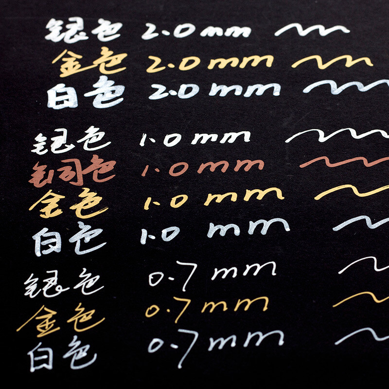 Sakura markerpliiats Kuldne kuldne valge värvi puutetundlik, rasvane, peente punktide esiletõstmise pintsel joonistamiseks maalialbumi DIY signatuur A6863