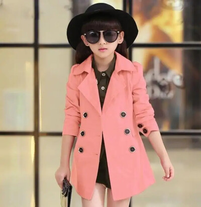 Uus kevadine sügisjope Tüdrukutele Mantel Teismelised Lapsed Ülerõivad Tüdrukute Riided Tuulejope 4 6 8 10 12 14 Aasta