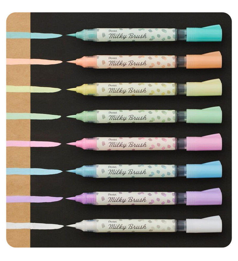 1 tk uus värv Jaapanisse Pentel Milky Brush Pehme otsaga Butterfly Science Brush DIY kaardipliiats