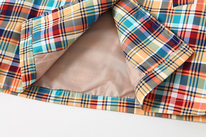 Talvine beebitüdrukute värviline ruuduline eemaldatav vöömantel Lastele moodne pikkade varrukatega kaherealine jakk, tuulejakk