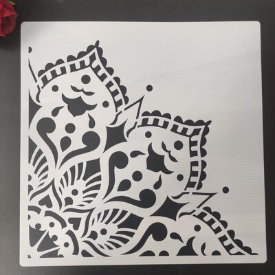 30 * 30cm isetegemine käsitöö 1/4 mandala kompassi vorm šabloonide värvimiseks templiga fotoalbum reljeefne paberkaart puidule, riidest sein