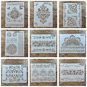 A4 29 *21cm DIY retro uzorci Šablone Zidne slike Spomenar Bojanje Reljefni album Ukrasni papir Kartice Predložak zid