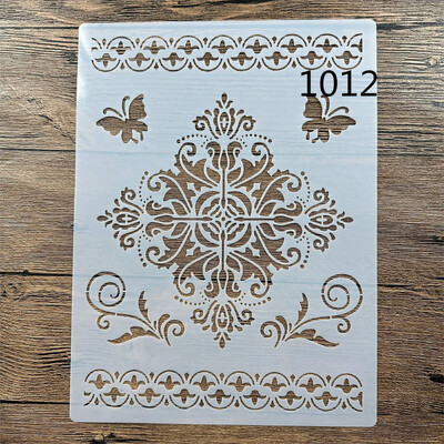 A4 29 *21cm DIY retro uzorci Šablone Zidne slike Spomenar Bojanje Reljefni album Ukrasni papir Kartice Predložak zid