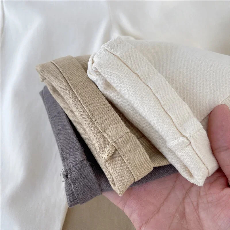 2024. aasta kevad-sügis uued poiste väikelaste püksid ühevärvilised mitmekülgsed tüdrukud, lapsed, teksad, mood Korea vabad laste vabaaja püksid