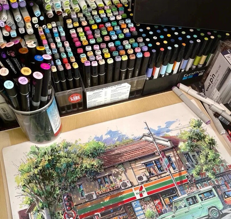 80 farieb fixačné pero skica umelecké maliarske pero s dvojitým koncom Plumones Posca Marcadores Colores Rotuladores umelecké potreby